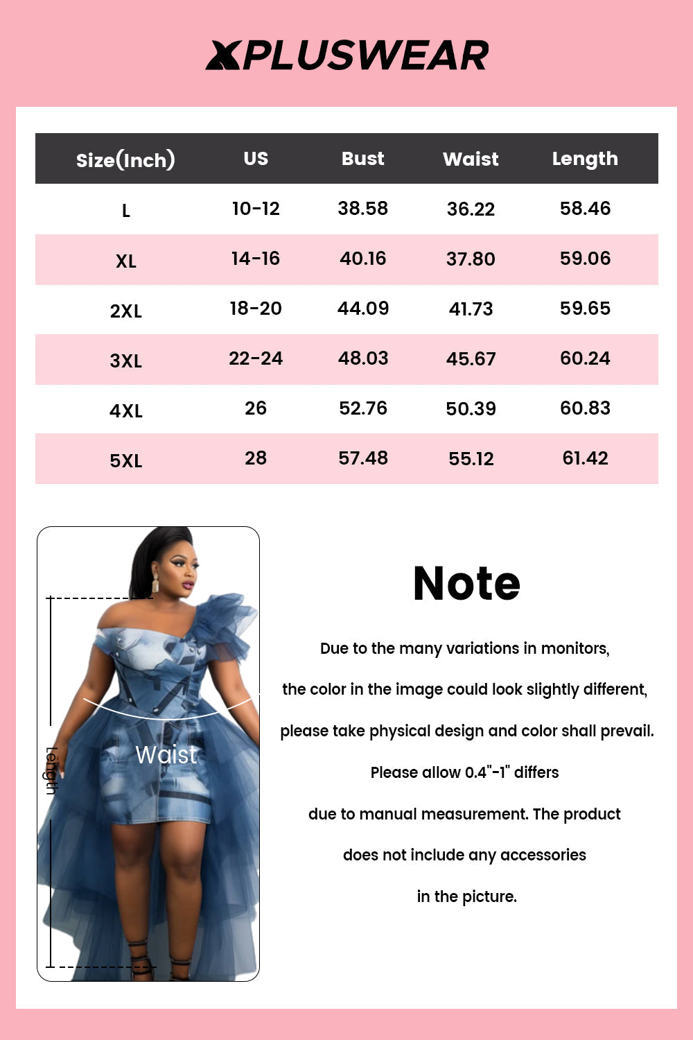 Xpluswear Design Plus Size Cocktail Party Blue Elegant Denim Print Asymmetrical Collar Flutter Sleeve With Skirt Overlay High Low Hem Tulle Mini Dresses