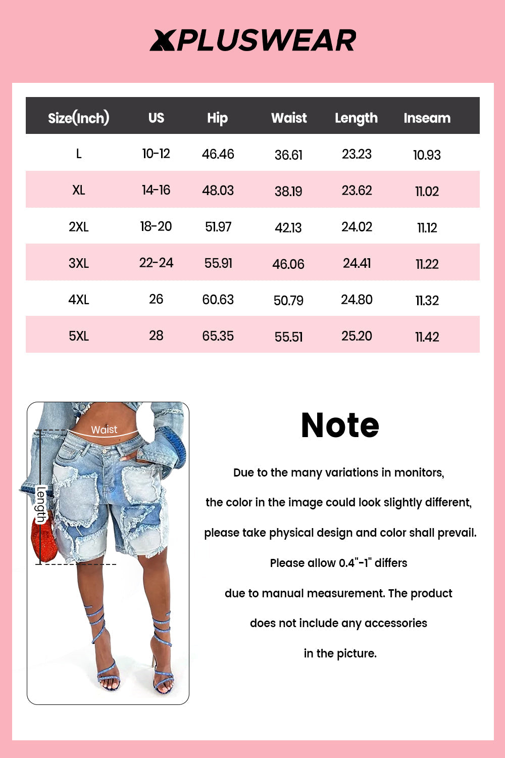 Plus Size Daily Blue Casual Distressed Cargo Denim Jeans