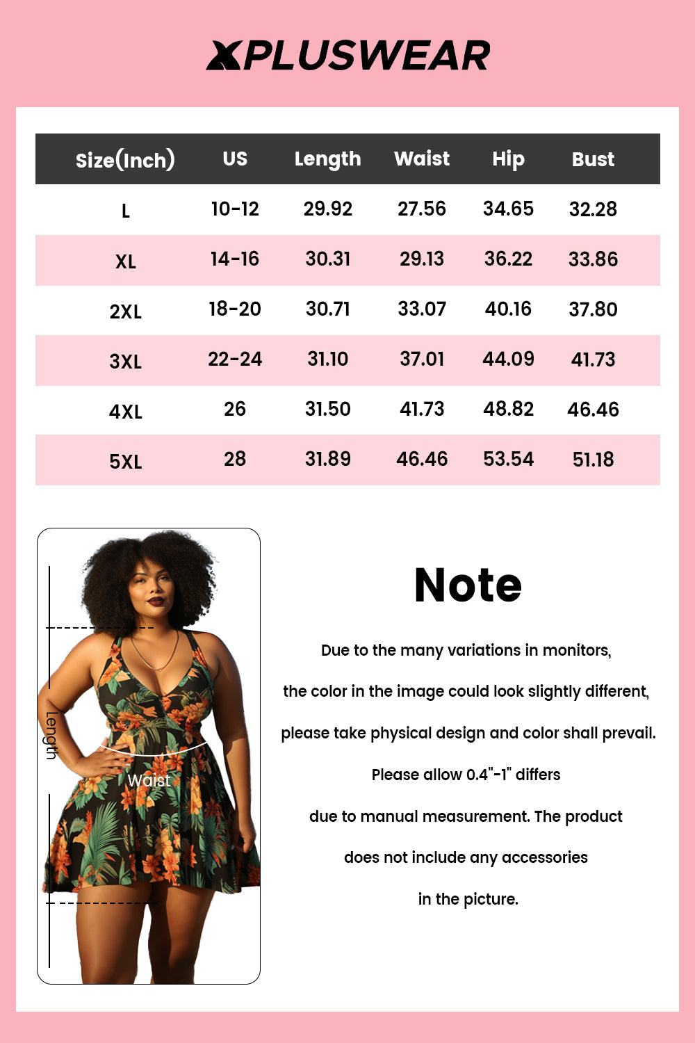 Xpluswear Design Plus Size Vacation Multicolor Tropical Print V Neck Swimsuit Fabric Swimwear Dress With Panty