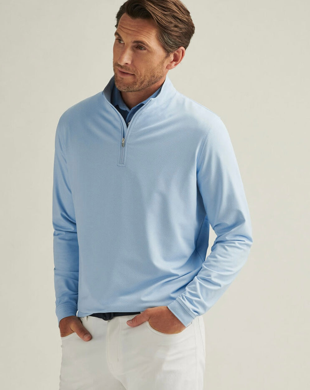 Peter Millar Perth Birdseye Performance 1/4 Zip