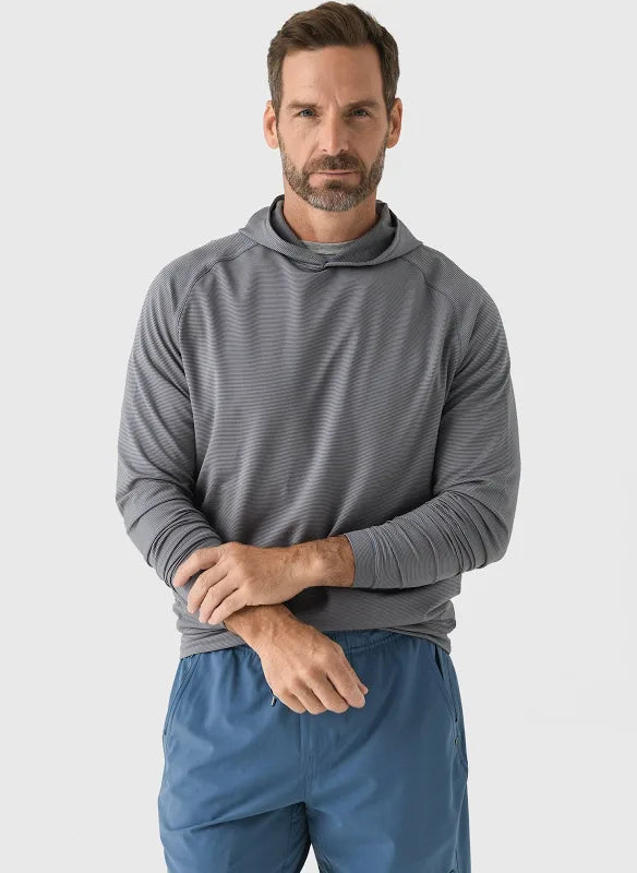 Peter Millar Pine Sugar Stripe Perf Hoodie