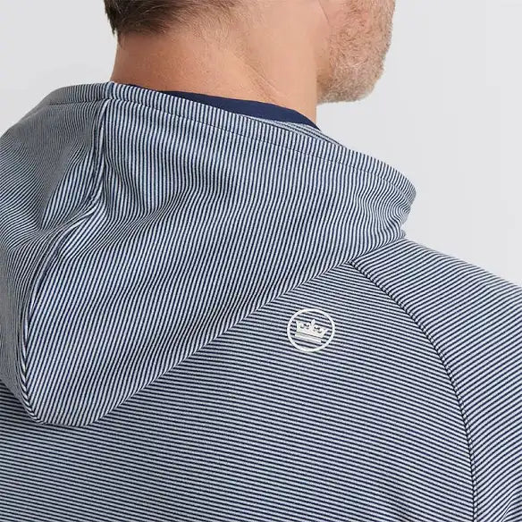 Peter Millar Pine Sugar Stripe Perf Hoodie